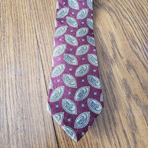 Tom James Red Paisley Pattern All Silk Necktie